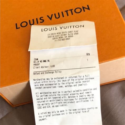 how to make a louis vuitton receipt|authentic Louis Vuitton receipt.